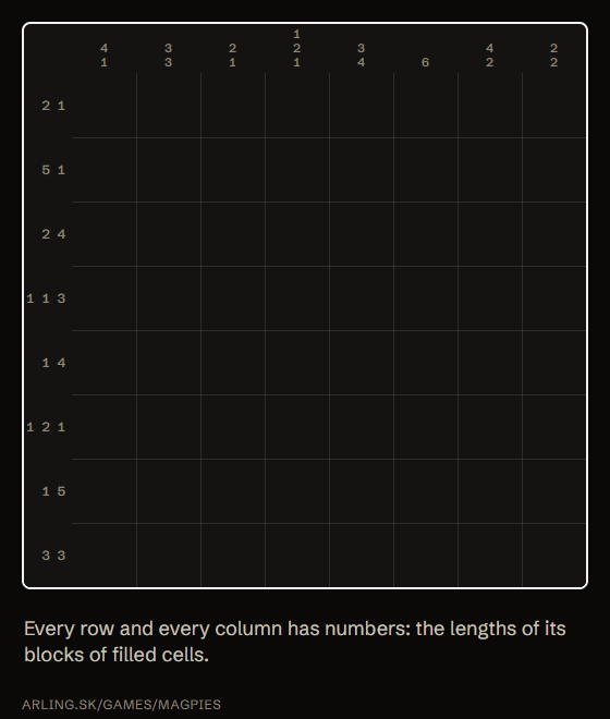 Animation: the numbers by a row and a column are read out, cells fill in one by one following the row and column numbers, and the picture turns green as solved.